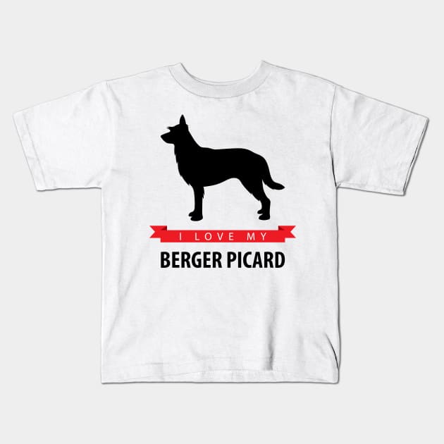 I Love My Berger Picard Kids T-Shirt by millersye